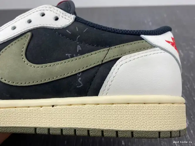 Scott Air Jordan Olive Low Travis 1 WMNS OG x DZ4137-106 0624